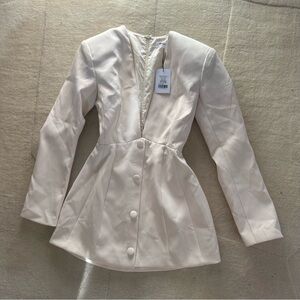 Showpo Elegant Cream Buttoned Blazer